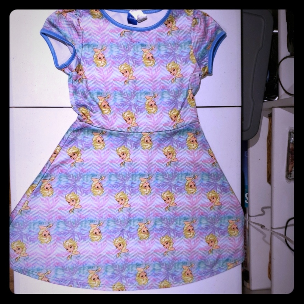 Girls Disney Frozen Knit Swing Dress (Size L)